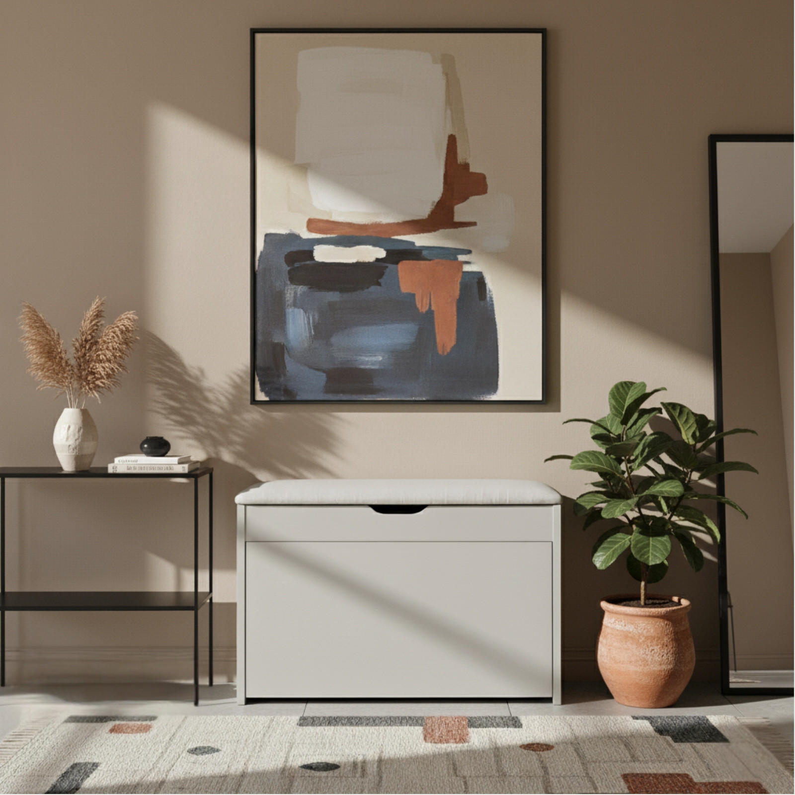 SCHUHSCHRANK Scala 57/30/53 cm - Hellgrau, Holzwerkstoff (30/53/57cm) - BOXIMO