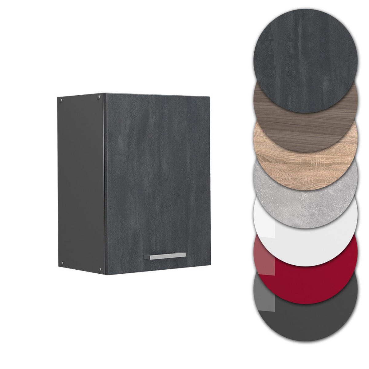 HÄNGESCHRANK R-Line Schwarz Beton 45 cm - Anthrazit/Schwarz, Holzwerkstoff (45/60/31cm) - Vicco