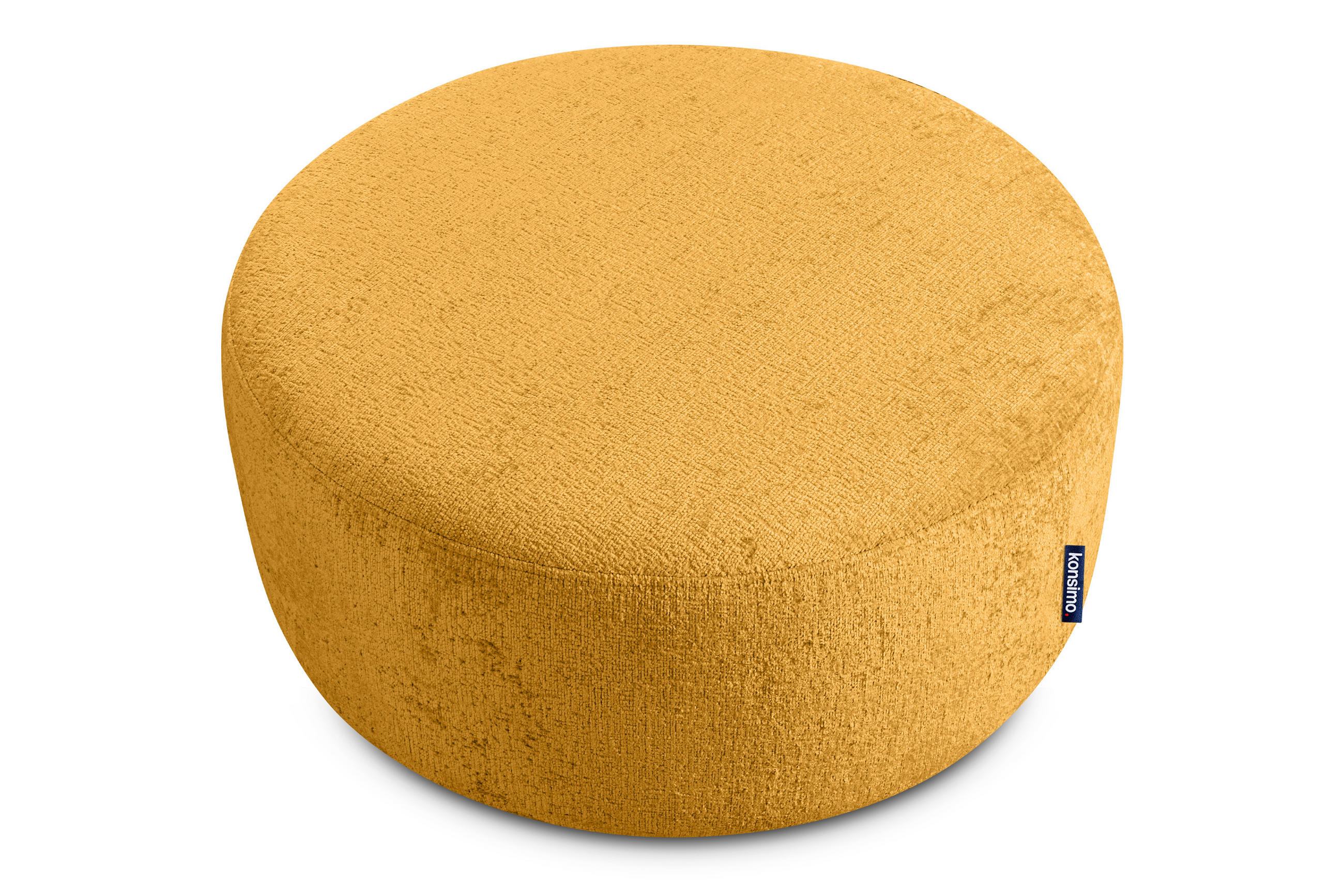 SITZHOCKER RAGGI mit 360° Drehfunktion, Senfgelb - Hellgelb, Textil (80/36/80cm) - KONSIMO®
