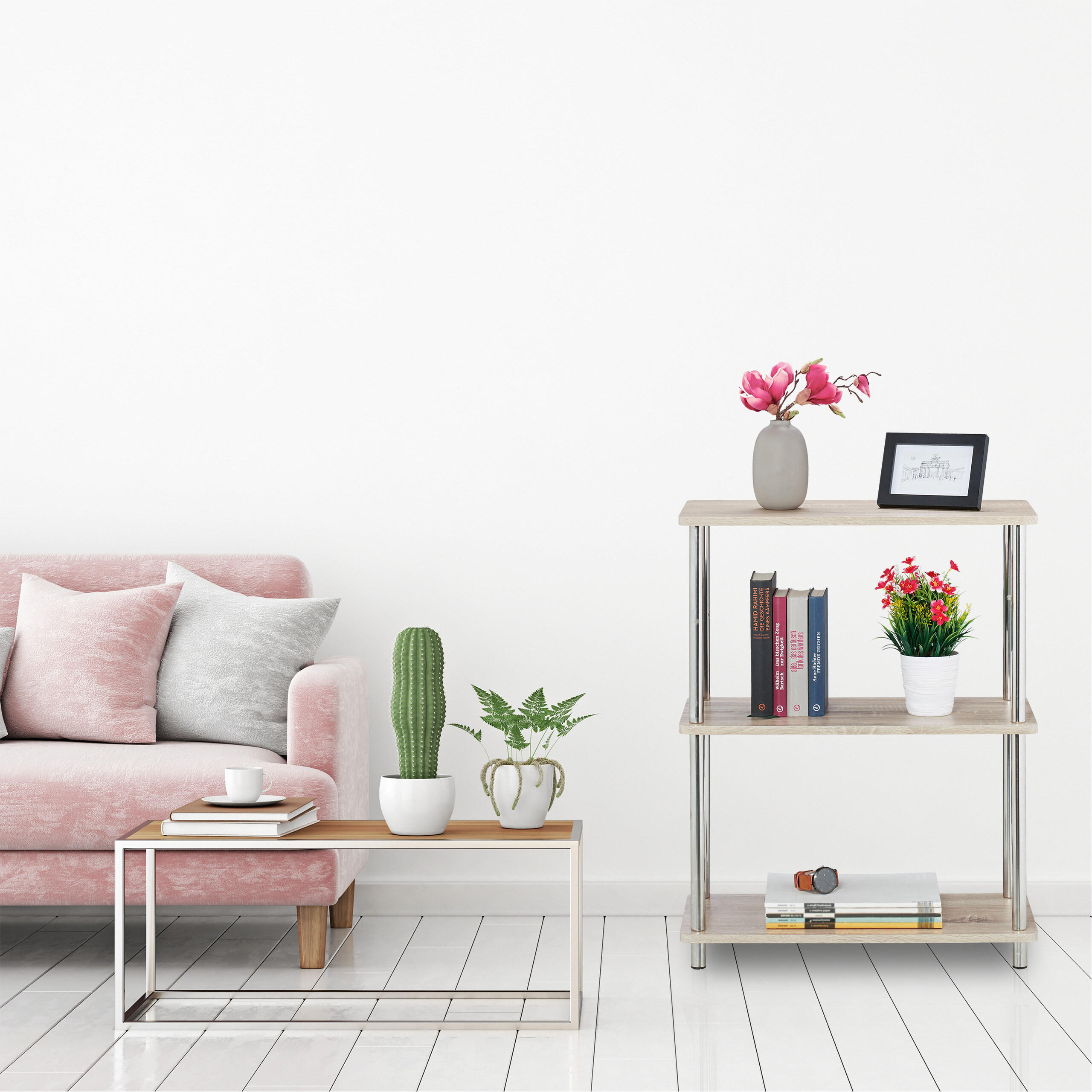 REGAL - Multicolor, Holzwerkstoff/Metall (60/76/30cm) - Relaxdays