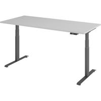 SCHREIBTISCH elektrisch 80/180/74 cm in Grau/Graphitfarben - Graphitfarben/Grau, Holzwerkstoff (80/180/74cm) - bümö