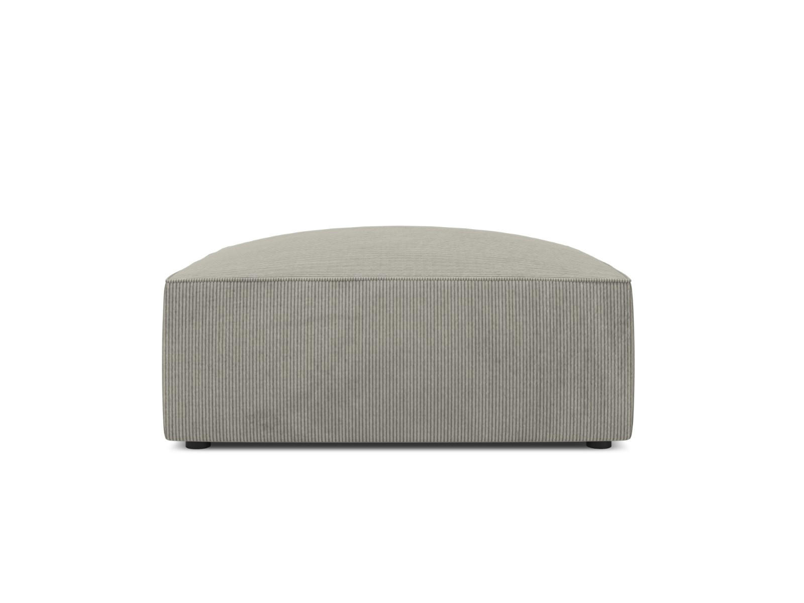 POUF Ruby aus Cord hellgrau - Hellgrau, Textil (93/40/93cm) - Micadoni