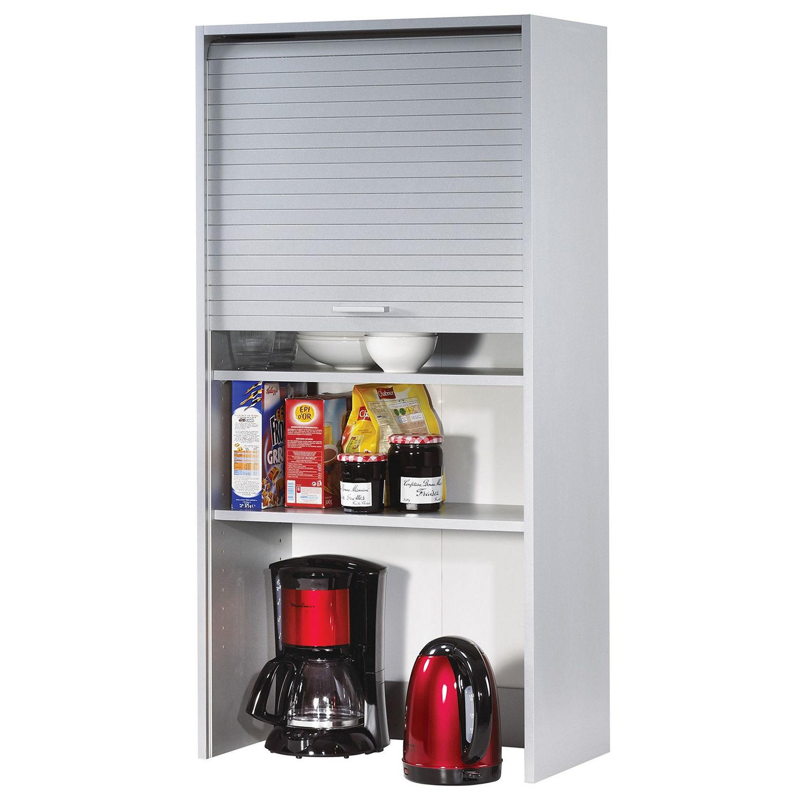KÜCHENOBERSCHRANK 35/60/124 cm - Alufarben, Holzwerkstoff (60/124/35cm) - Simmob