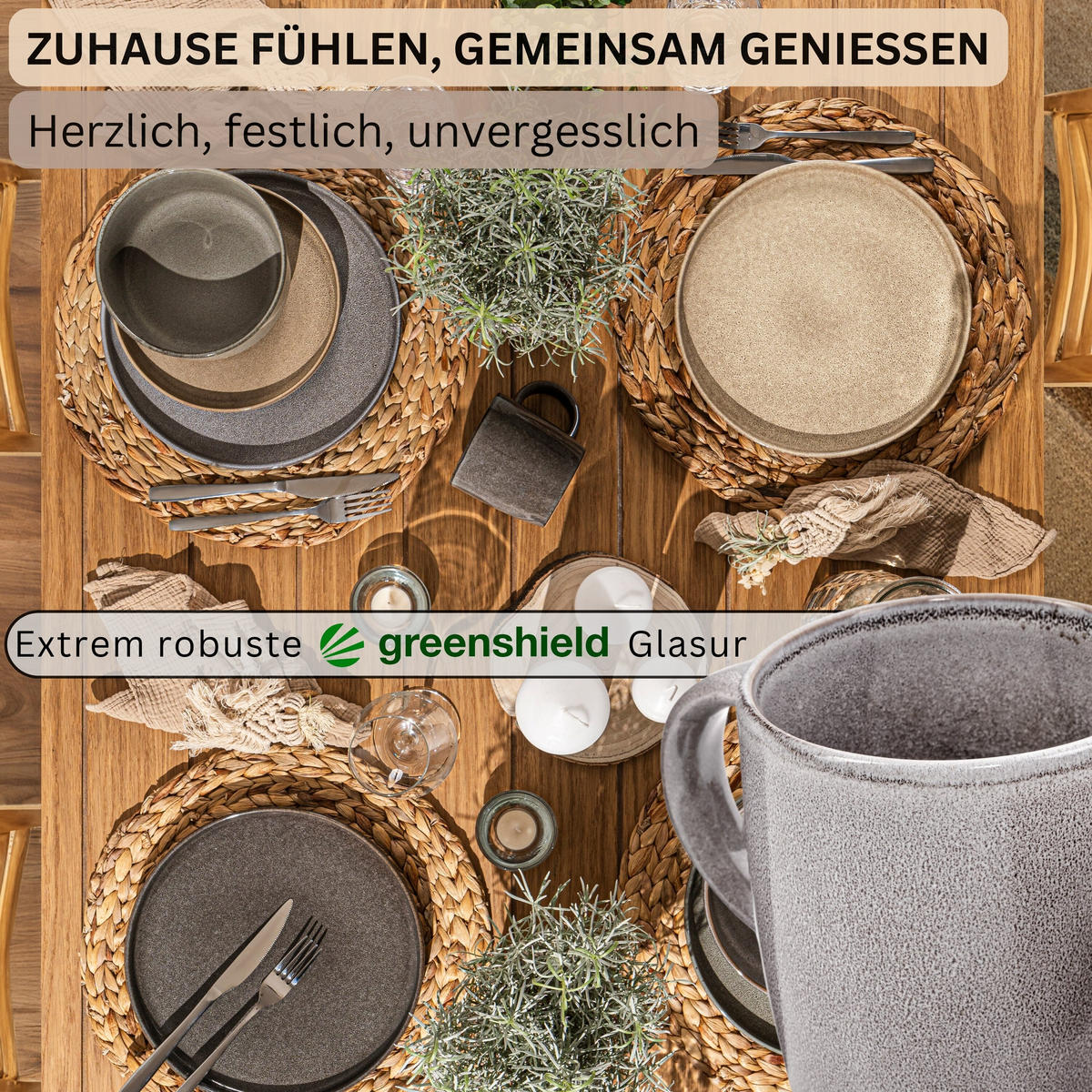 KAFFEEBECHER SET KAIRO - 4 teilig aus Steingut - Multicolor, Keramik (0.4L) - Sänger