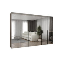 DREHTÜRENSCHRANK 202/300/52 6-türig - Kaschmir/Schwarz, Holz (300/202/52cm) - Abiks Möbel