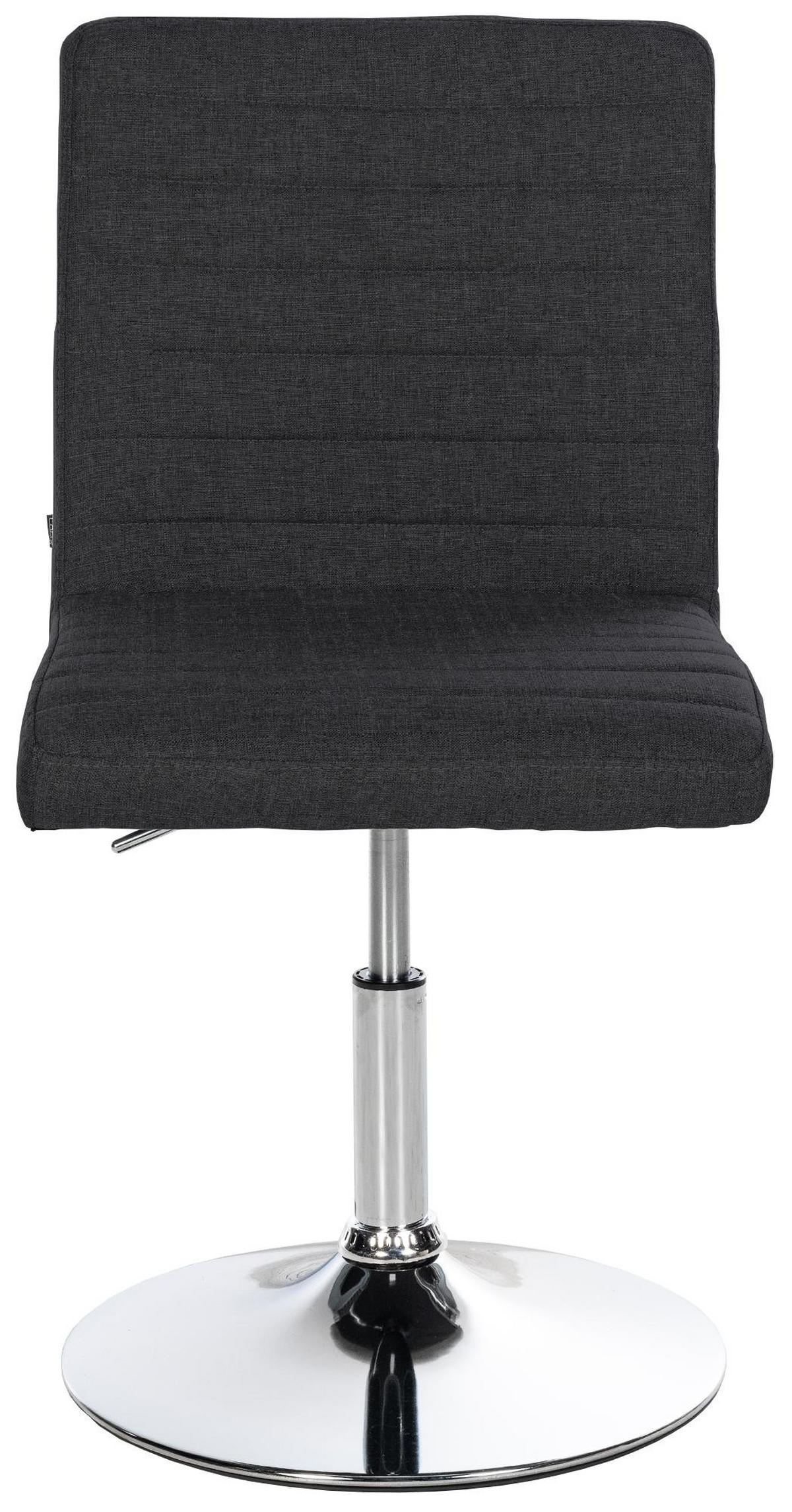 DREHSTUHL 2er Set Stoff schwarz - Chromfarben/Schwarz, Textil/Metall (44/81/60cm) - CLP