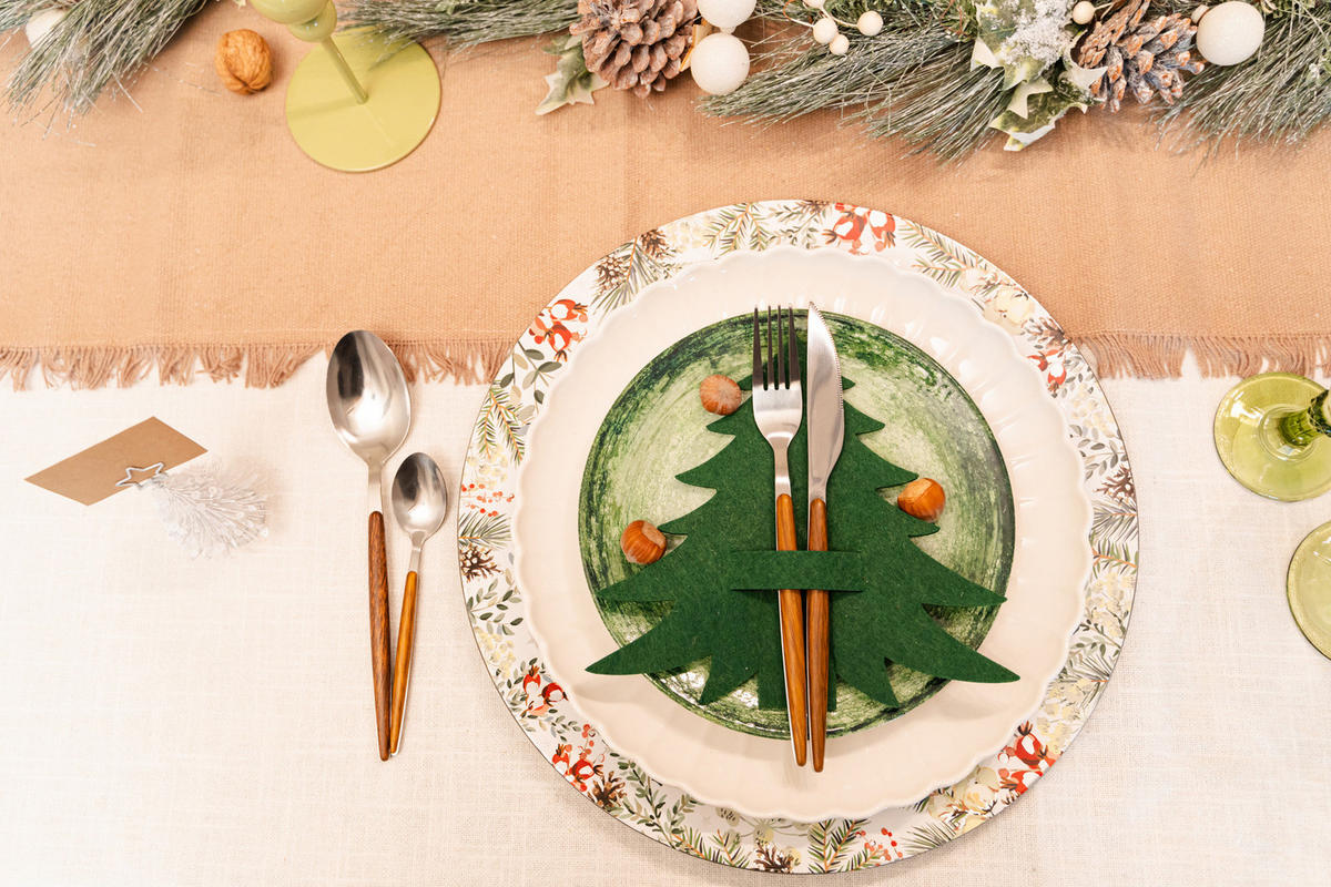 UNTERTELLER mit Weihnachtsmotiv 33/33/1,5 cm - Multicolor, Kunststoff (33/1.5/33cm) - Atmosphera Createur d´interieur