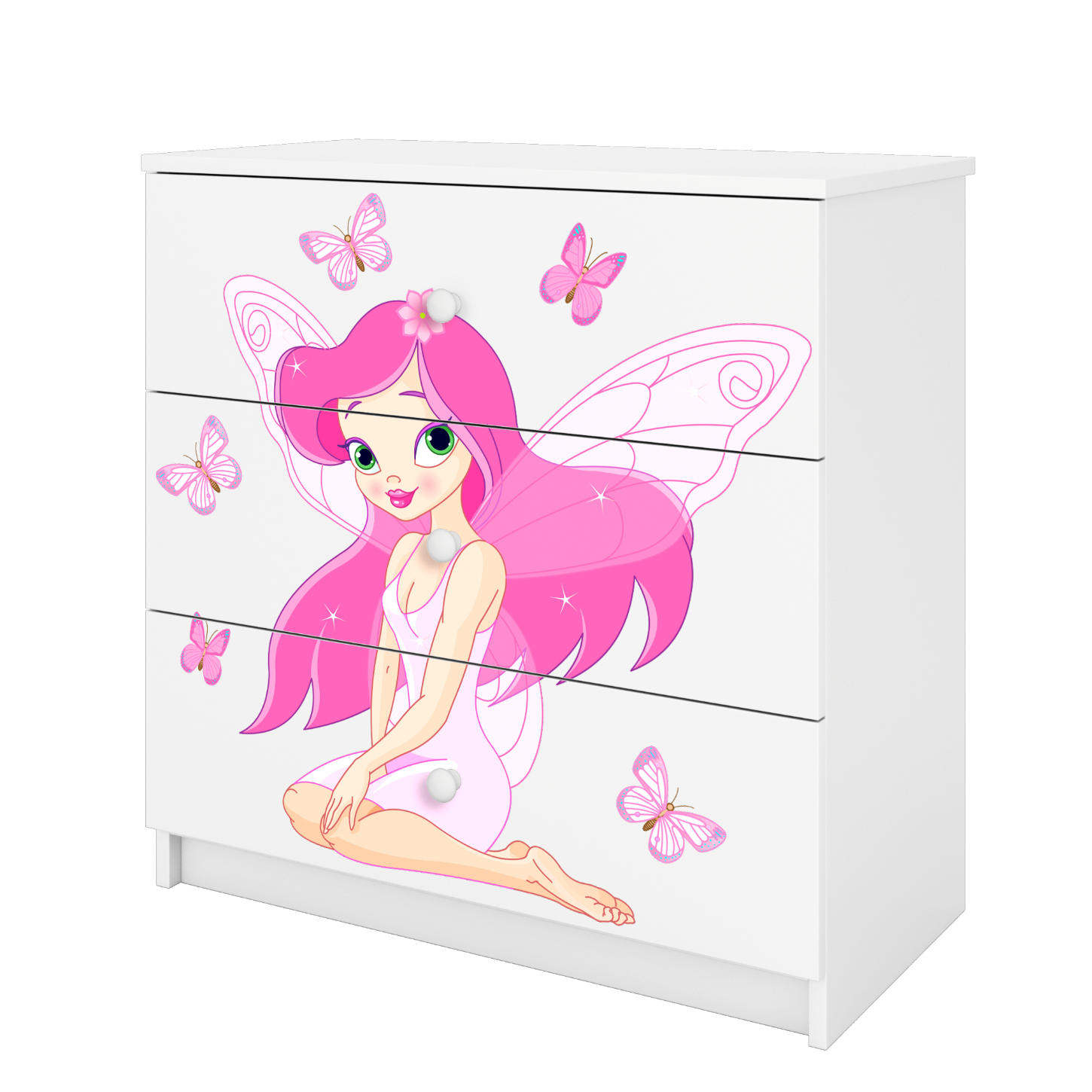 KOMMODE Babydreams Elfe II 81/81/41 - Weiß, Holzwerkstoff (81/81/41cm) - RAUMHIRSCH FURNITURE