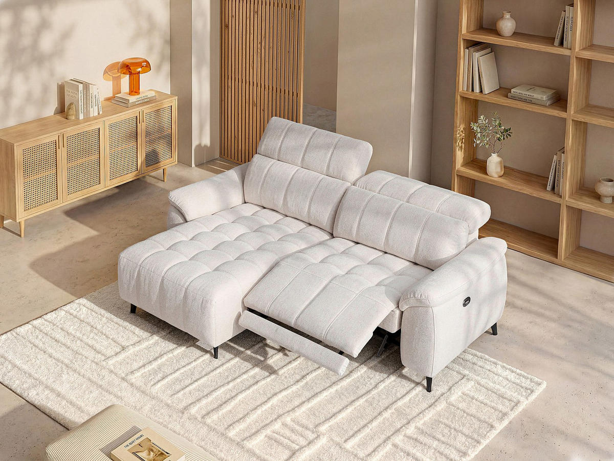 RELAXSOFA - 4 Personen - Stoff, Stoff - Beige - - Beige, Textil (230/79/169cm) - Vente-Unique