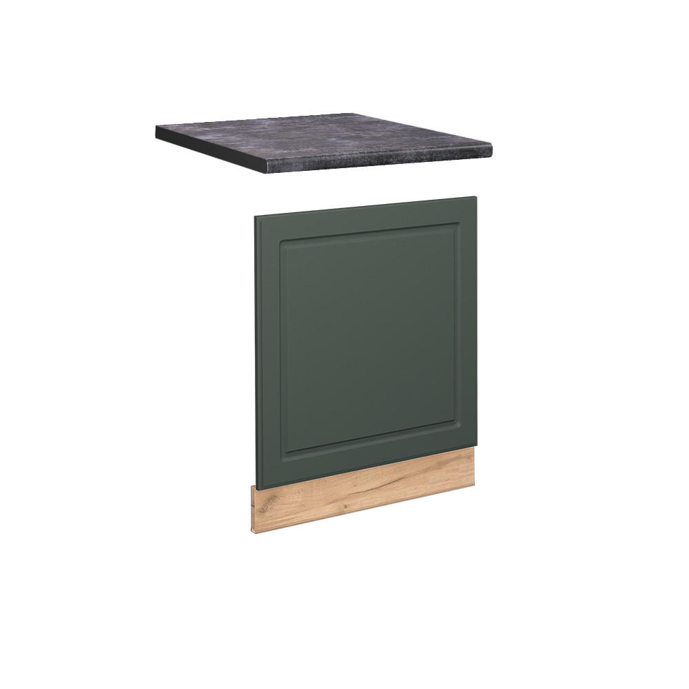 FRONTBLENDE Fame-Line Grün-Gold Landhaus 60 cm, AP Anthrazit - Eiche Wotan/Grün, Holzwerkstoff (60/67.4/1.6cm) - Vicco
