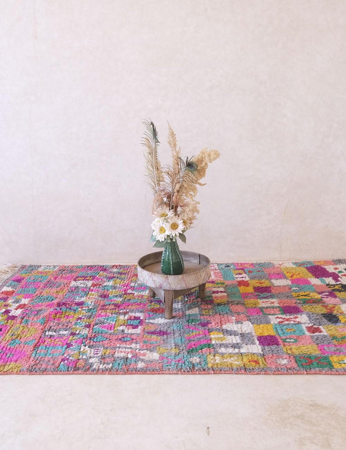 BERBERTEPPICH aus reiner Wolle 139x 247 cm - Multicolor, Naturmaterialien (139/247cm) - AFK Living