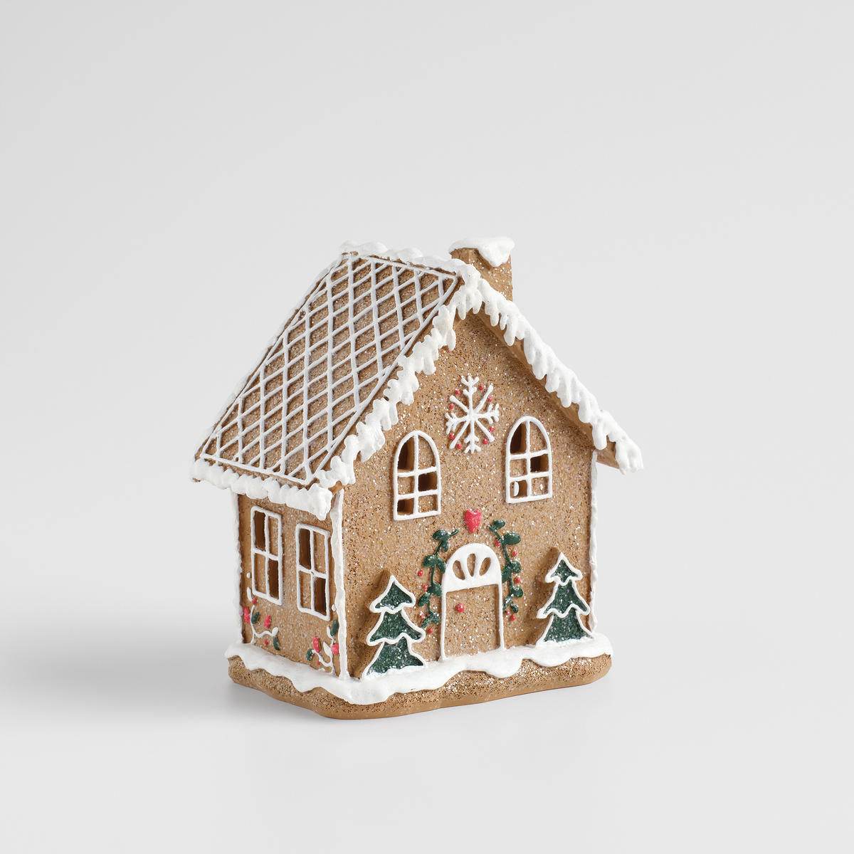 LEDFIGUR Charmhouse, Braun, 16x10x14 cm, Dekorative Weihnachtsdeko - Braun, Kunststoff (10/16/14cm) - home&you