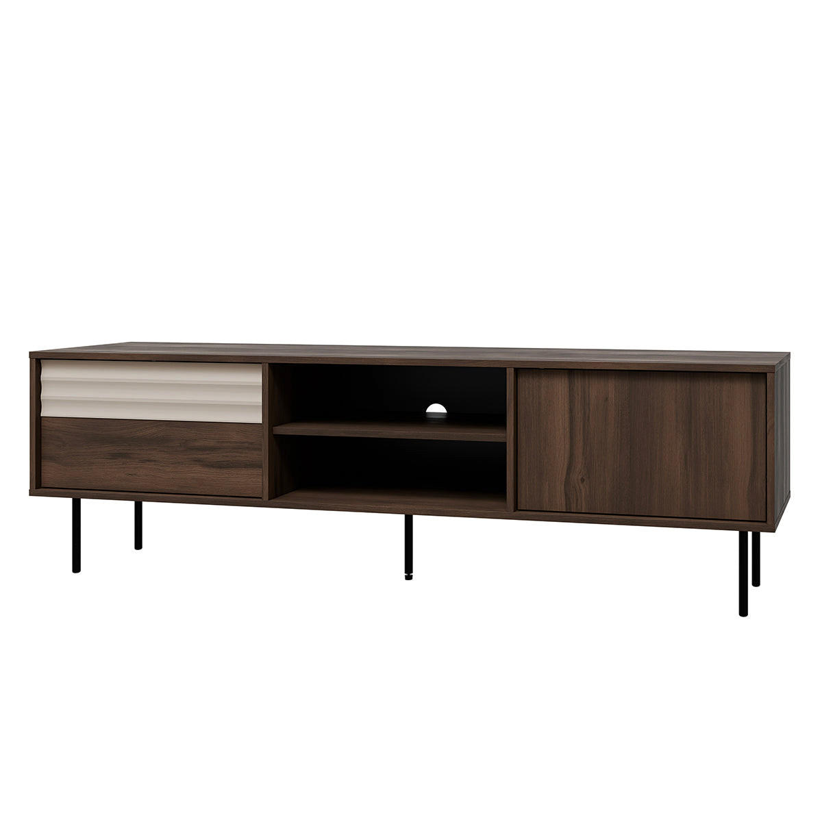 TV ORMARIĆ Astra Tamno drvo i kašmir - bež, drvni materijal (180/55/40cm) - Petits-meubles