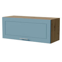 KLAPPHÄNGESCHRANK Bari W4B/90 Eiche Artisan / RAL 5024 pastellblau 90 / 32,5 / 36cm Blum Avenots Klappenbeschlag - Blau/Eiche Artisan, Holz/Holzwerkstoff (90/36/32.5cm) - Feldmann-Wohnen