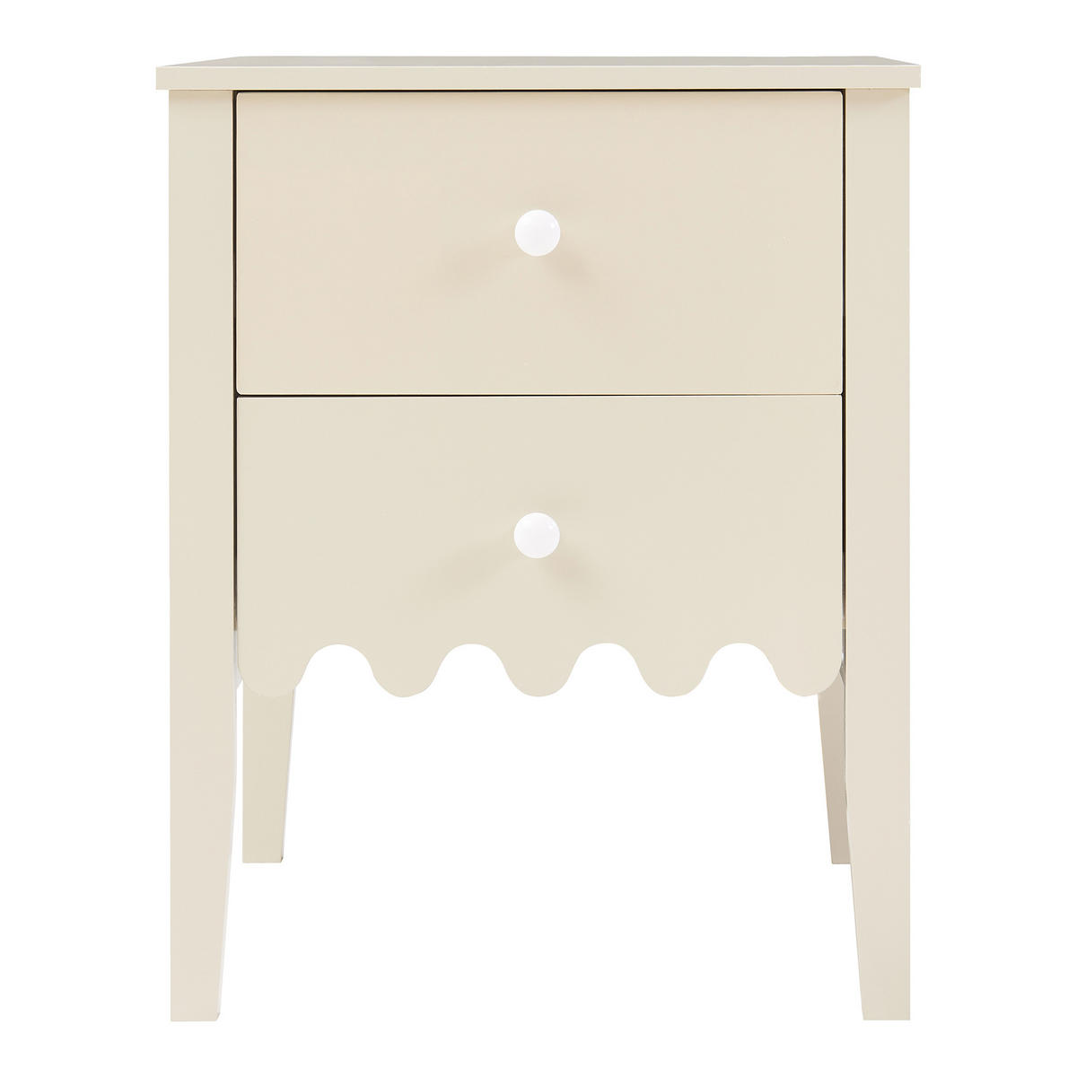 NOČNÍ STOLEK Luspoo II. - krémová, kompozitní dřevo (40/50/40cm) - [en.casa]