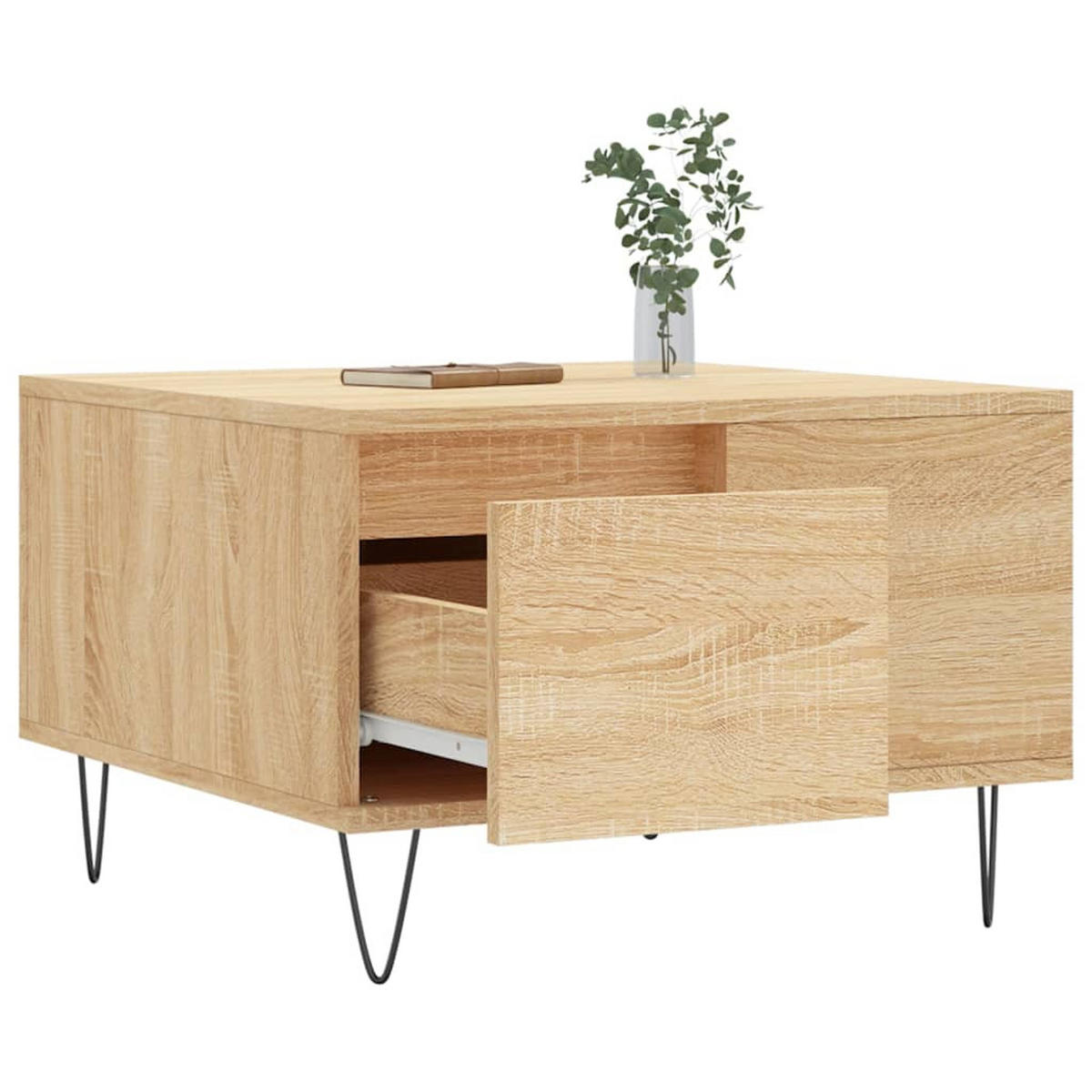 COUCHTISCH Sonoma-Eiche 55x55x36,5 cm Holzwerkstoff - Braun, Holzwerkstoff (55/55/36.5cm) - furnicato