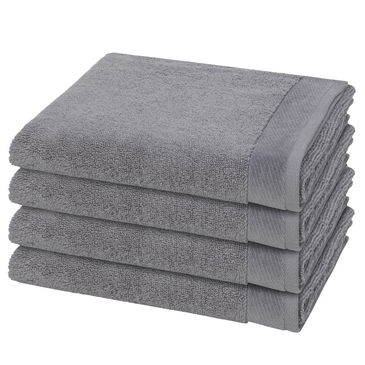 HANDTUCH Premium 4er-Set - Grau, Textil (50/100cm) - MÖVE