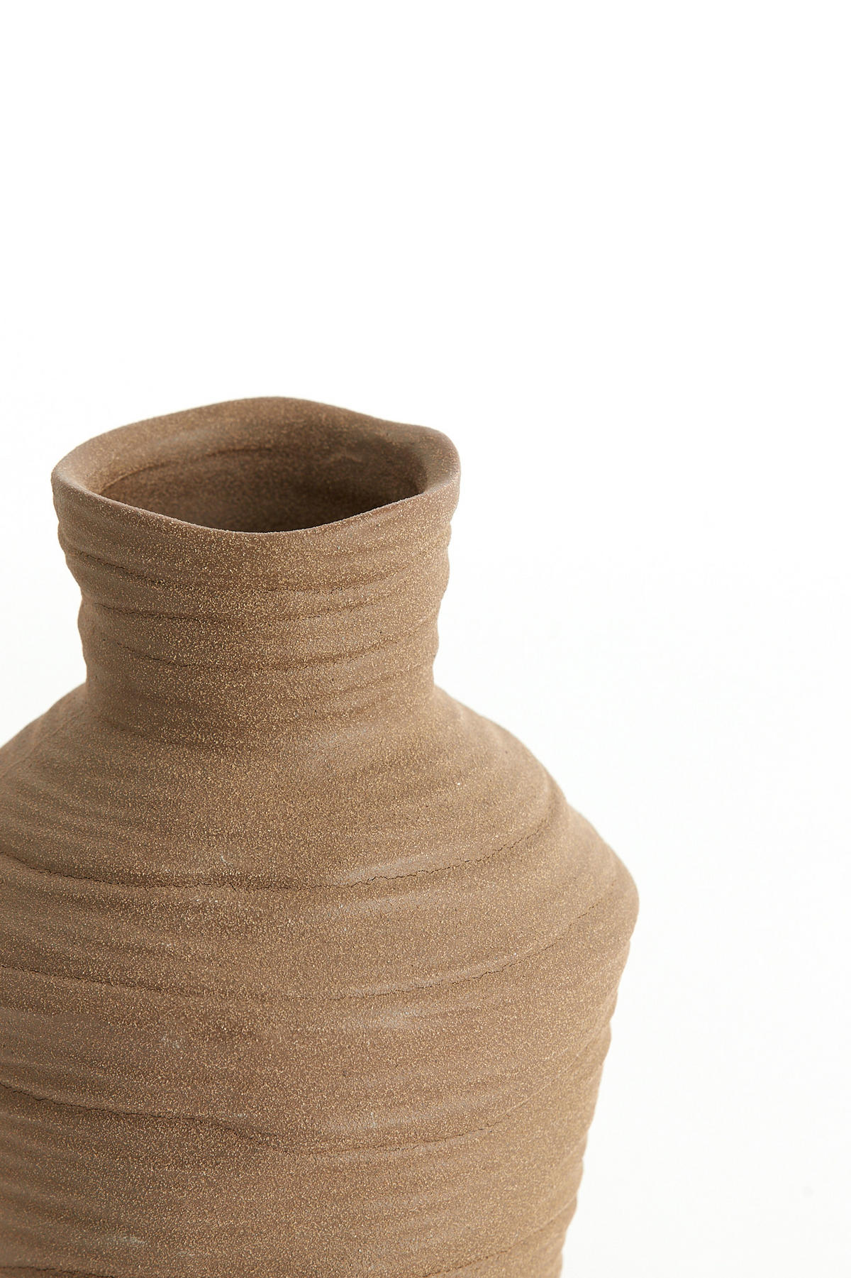 VASE Greccio Braun Ø15/20,5 cm - Braun, Keramik (20.5cm) - Light & Living