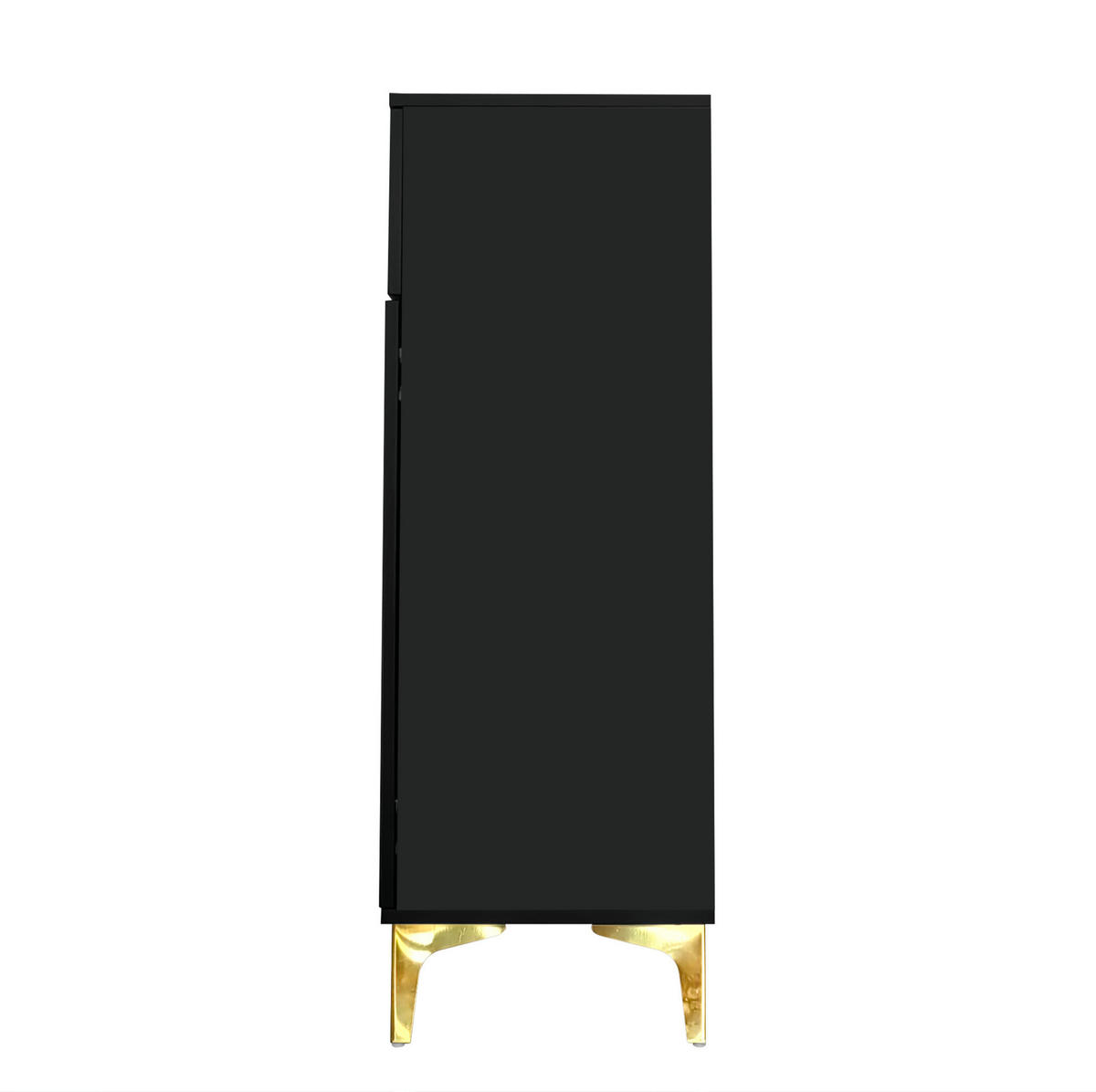 SIDEBOARD 83/35/101 cm schwarz aus Spanplatte mit Schubladen - Schwarz, Holzwerkstoff (83/101/35cm) - OKWISH