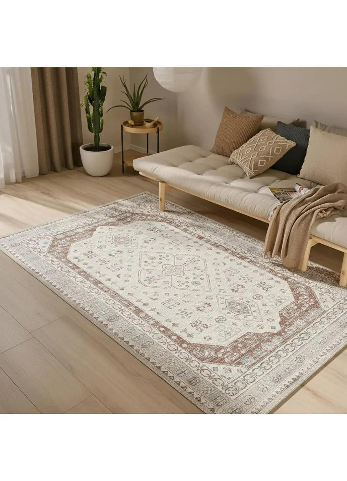 IN- & OUTDOOR-TEPPICH Grau / Kupfer Lua 120/170 cm - Grau/Kupferfarben, Textil (120/170cm) - Atticgo