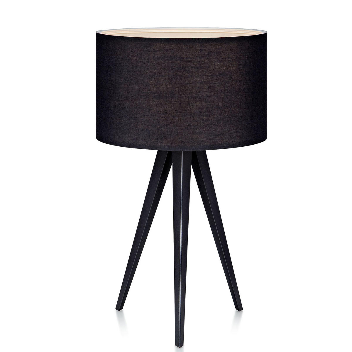 TISCHLEUCHTE Schwarz - Schwarz, Metall (51/28.5/51cm) - Teamson Home