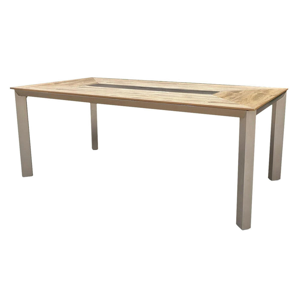 GARTEN-SITZGRUPPE Armin 7-teilig Stuhl Klassik geschlossen Gartenmöbel-Set - Braun, Kunststoff - DELUKE