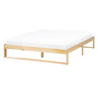 BETT ohne Kopfteil 140/200 Kiefernholz Hellbraun Talairan - Hellbraun/Braun, Holz (140/200cm) - Beliani