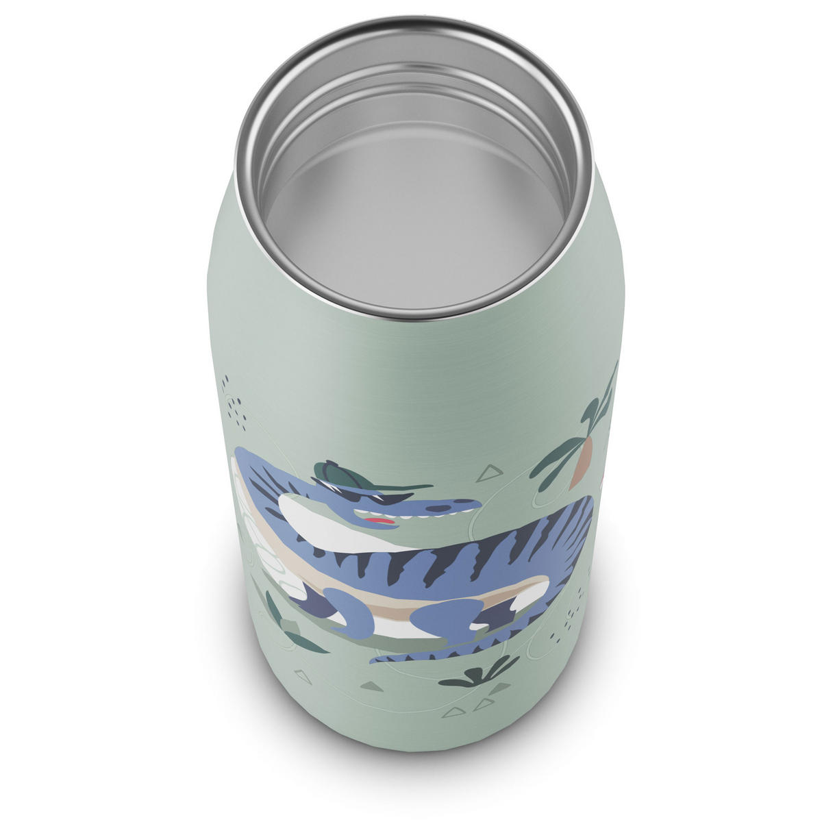 ISOLIER-TRINKFLASCHE KIDS ISO BOTTLE crazy dinos 350 ml - Blau/Grün, Metall (0.35L) - Alfi