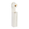 TOILETTENPAPIERHALTER - Weiß, Holz/Metall (12/66/11cm) - Relaxdays