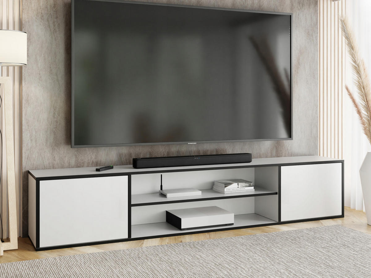 TV-LOWBOARD EDI 4 Weiß – 2-türig - Weiß, Holzwerkstoff (206.4/42/38.9cm)
