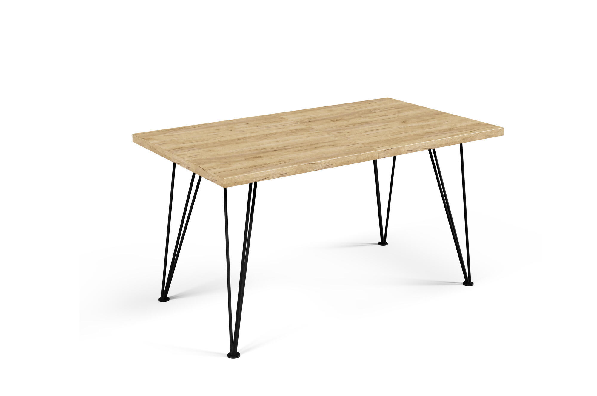 ESSTISCH ROSE Eiche hell 90x260x76 cm - Eichefarben, Holzwerkstoff (260/90/76cm) - FURNLUX