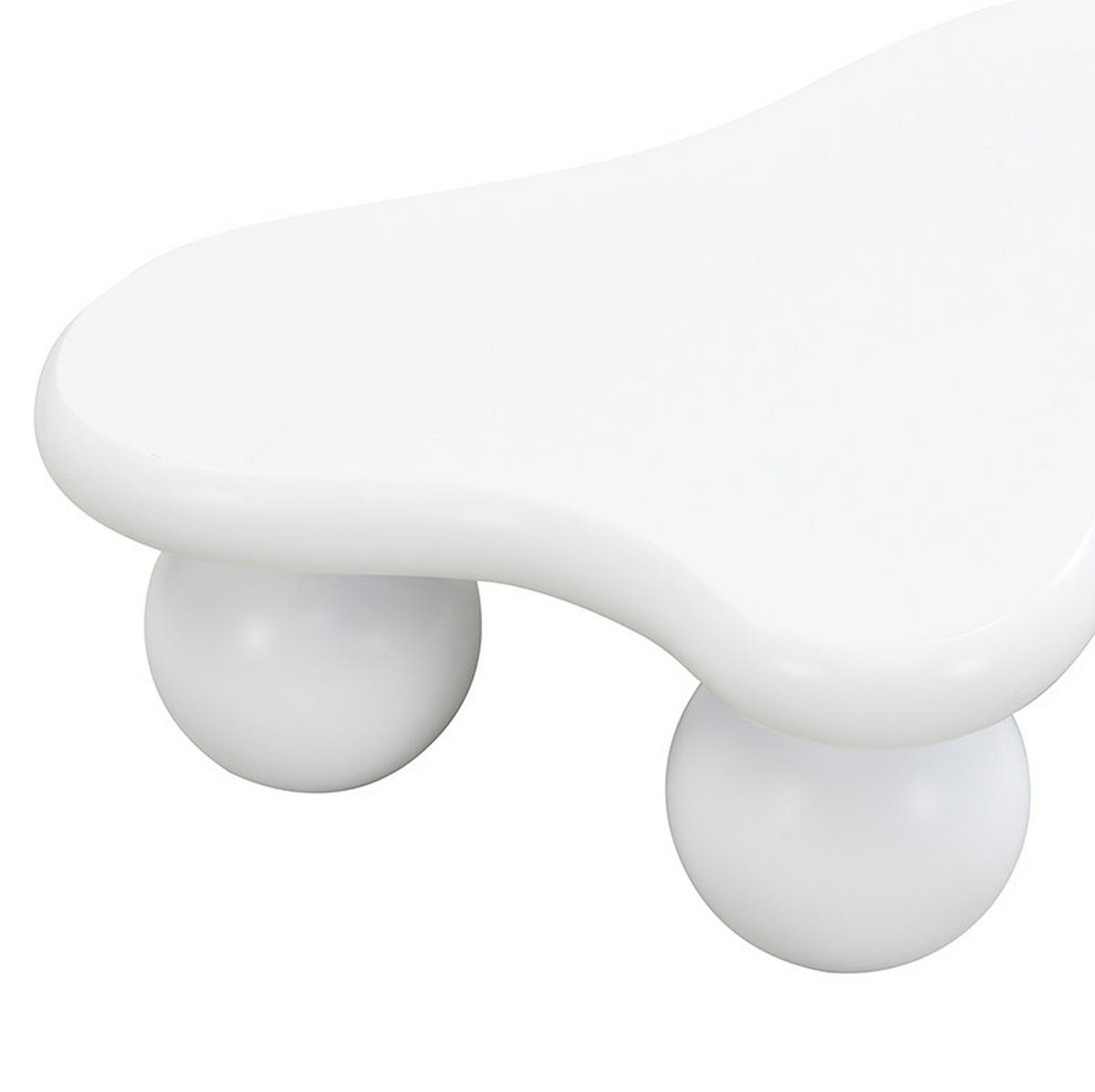 COUCHTISCH 95/62,5/32 cm Weiß aus MDF mit LED-Beleuchtung - Weiß, Holzwerkstoff (95/62.5/32cm) - OKMYHOME