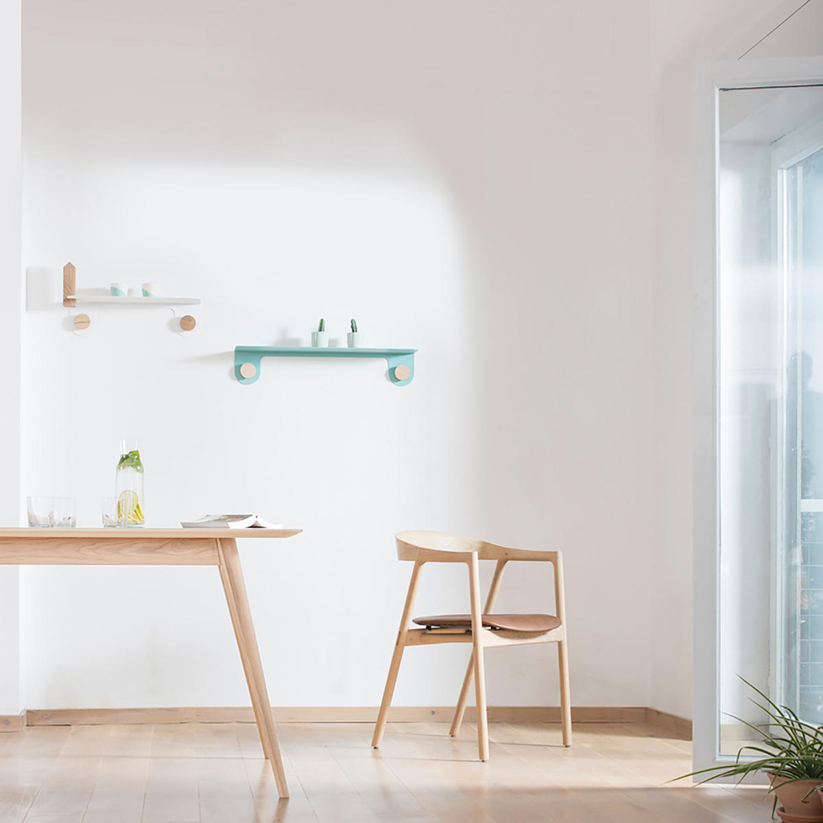 ESSTISCH - Massivholz - Eichefarben, Holz (90/180/75cm) - home24