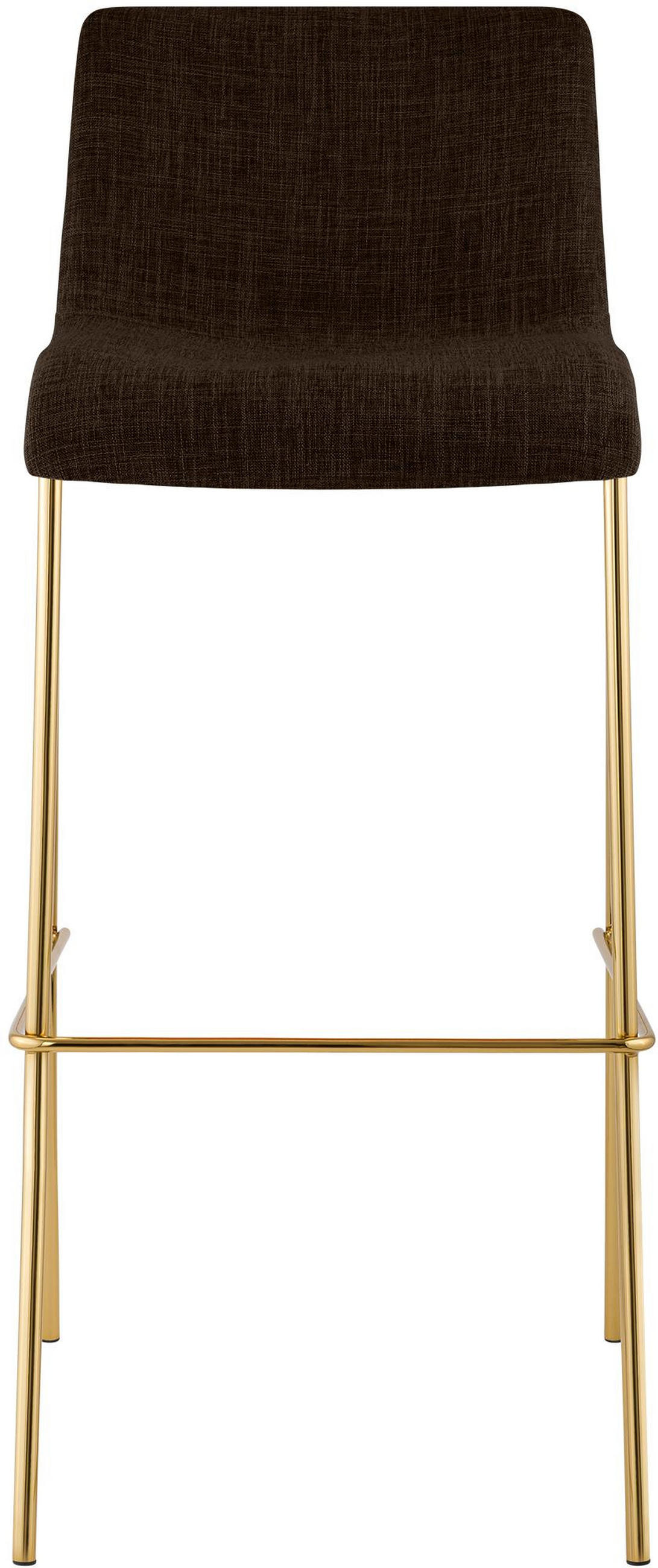 BARHOCKER Tenar Stoff Braun Gold - Braun, Textil (43/100/48cm) - DELUKE
