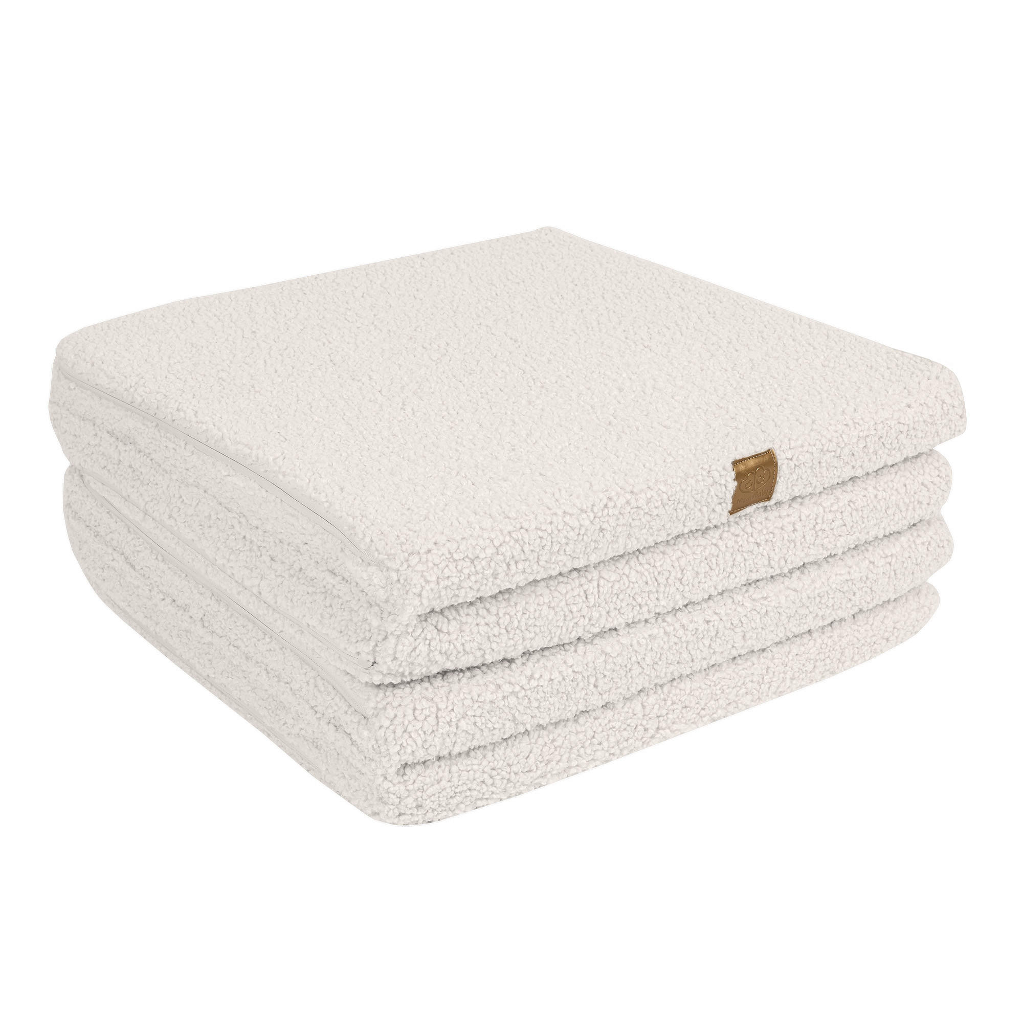 SPIELMATTE für Kinder, Quadrat, Bearly, Creme - Creme, Textil (120/120cm) - MeowBaby