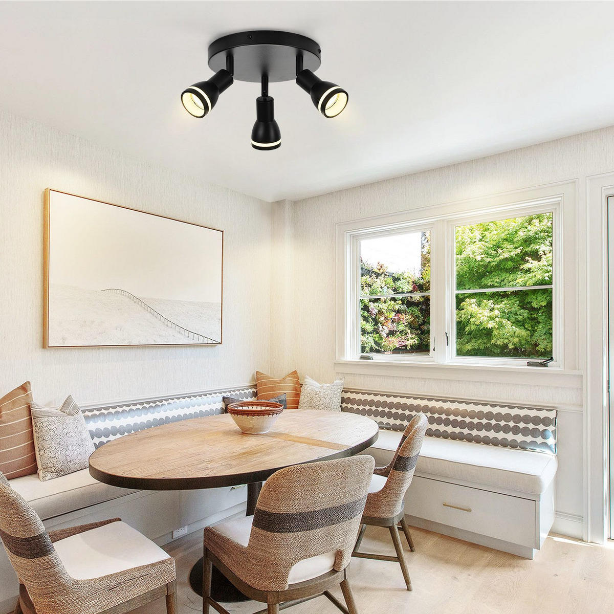 STRAHLER Fabelhaft 3-flammig 20/20/15.7 cm - Schwarz, Metall (20/20/15.7cm) - ZMH