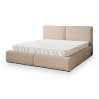 POLSTERBETT FELURO 160x200 cm mit Bettkästen - Beige - Beige, Holz (160/200cm) - MASSENO