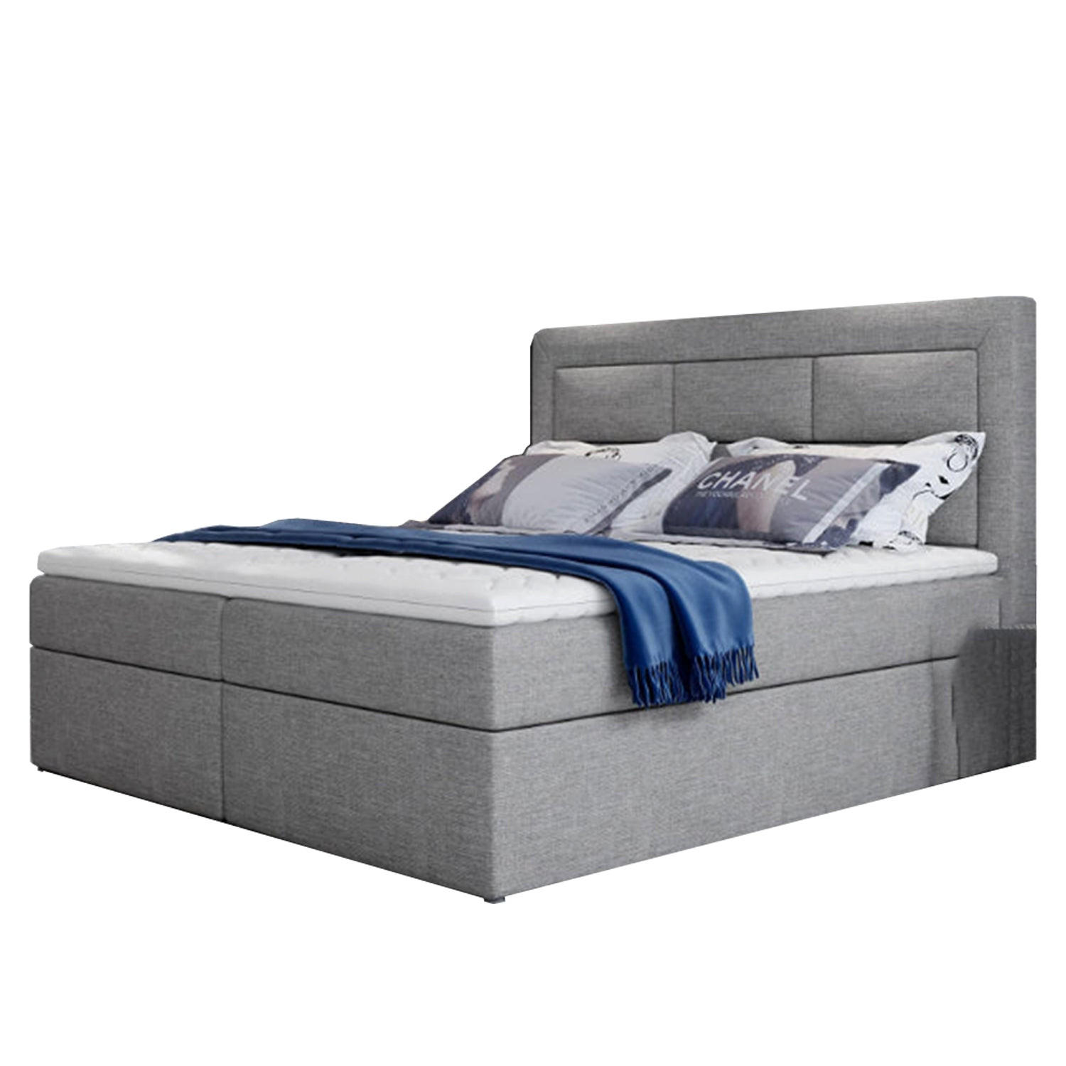 BOXBETT Vivre Bonellfederkern - Hellgrau, Holz/Holzwerkstoff (140/200cm) - Best For Home