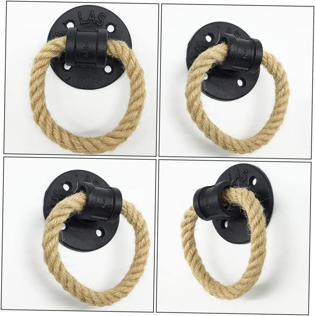MÖBELGRIFF Retro 1er-Set Seilring Metall - Schwarz, Metall (6.5/2/8cm)