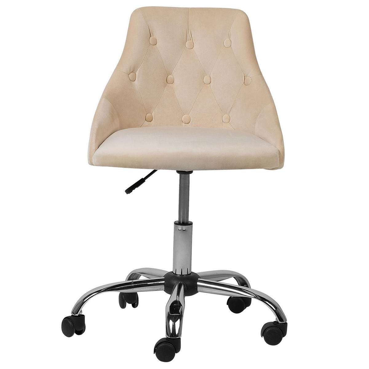 BÜRODREHSTUHL Polyester Beige Parrish - Beige, Textil/Metall (60/75/60cm) - Beliani