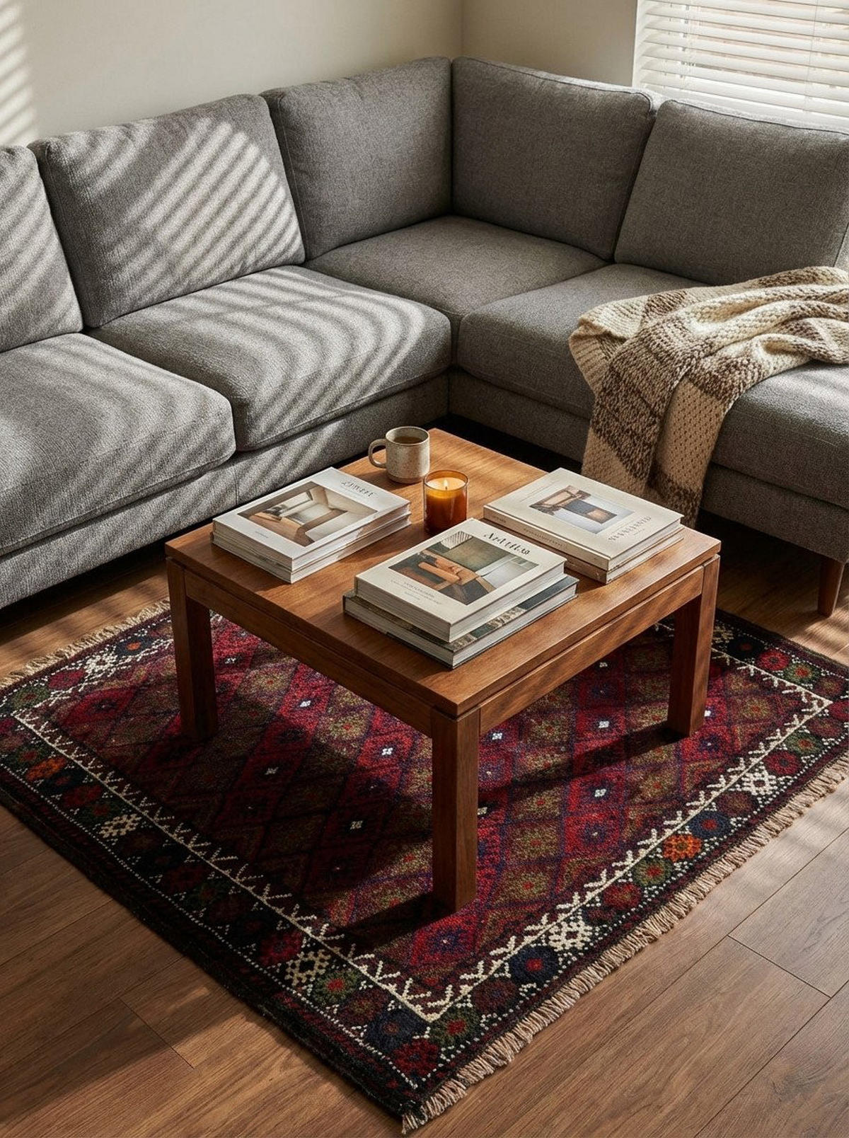 TEPPICH Gashgai Mehrfarbig 85/90 cm Schurwolle - Multicolor, Textil (90/85cm) - Looma