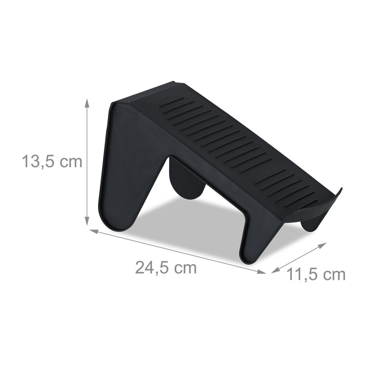 12XSCHUHHALTER - Schwarz, Kunststoff (11.5/13.5/24.5cm) - Relaxdays