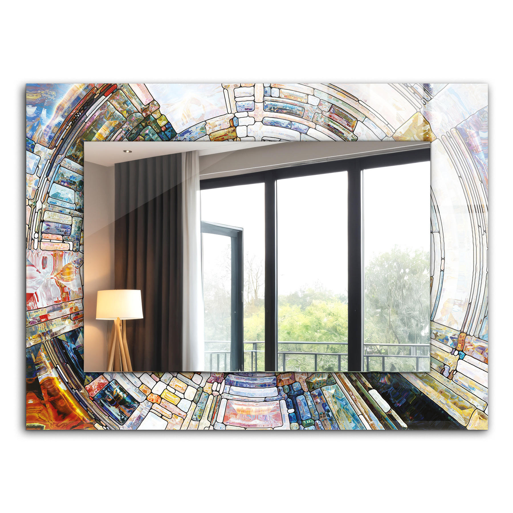 SPIEGEL 80 x 60 cm Rechteckig mit Aufdruck - Multicolor, Glas (80/60/0.4cm) - TULUP