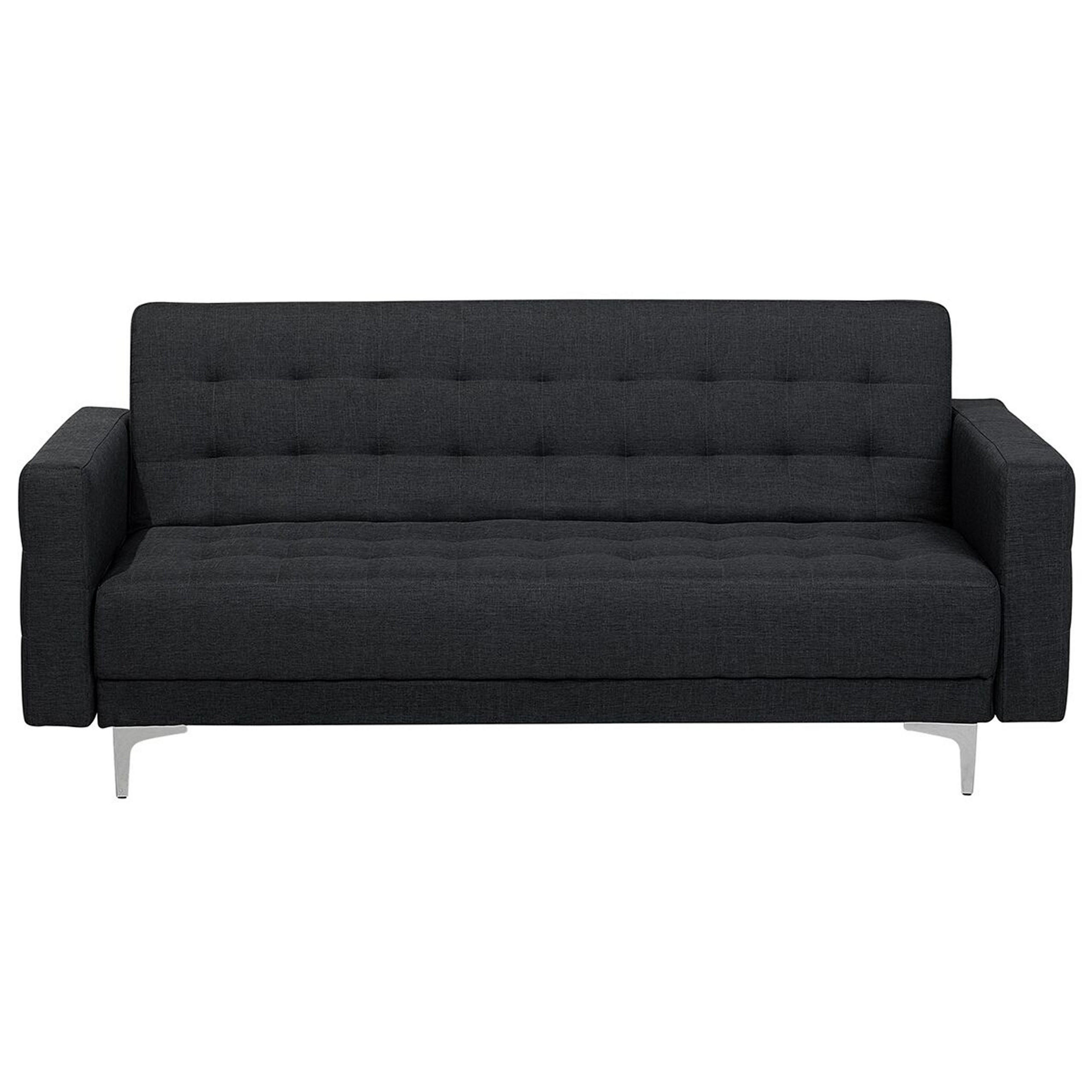 3-SITZER-SCHLAFSOFA Polsterbezug Graphitgrau Aberdeen - Graphitfarben, Textil (186/83/88cm) - Beliani