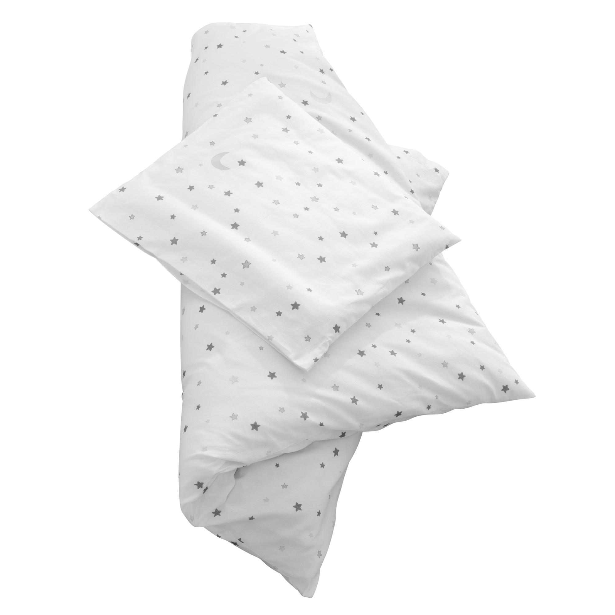 BABYBETTWÄSCHE Sternenzauber grau 80 x 80 cm - Weiß, Textil (80/80cm) - Roba