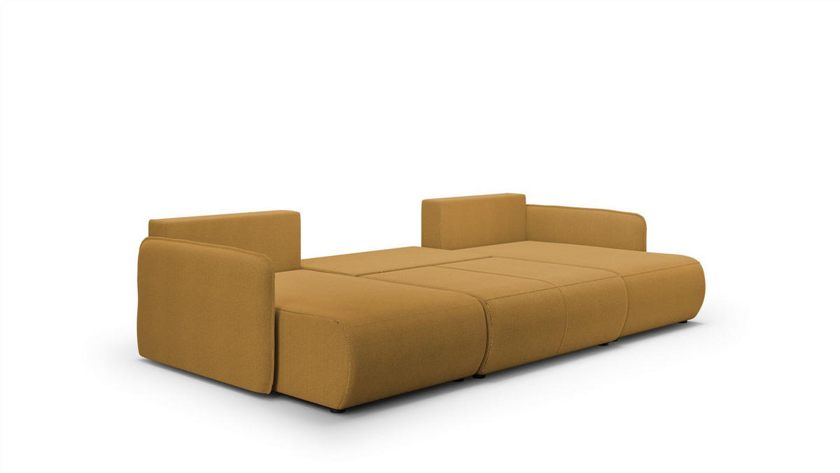 WOHNLANDSCHAFT Calgary - Gelb, Holzwerkstoff/Textil (290/86/148cm) - Fun Möbel