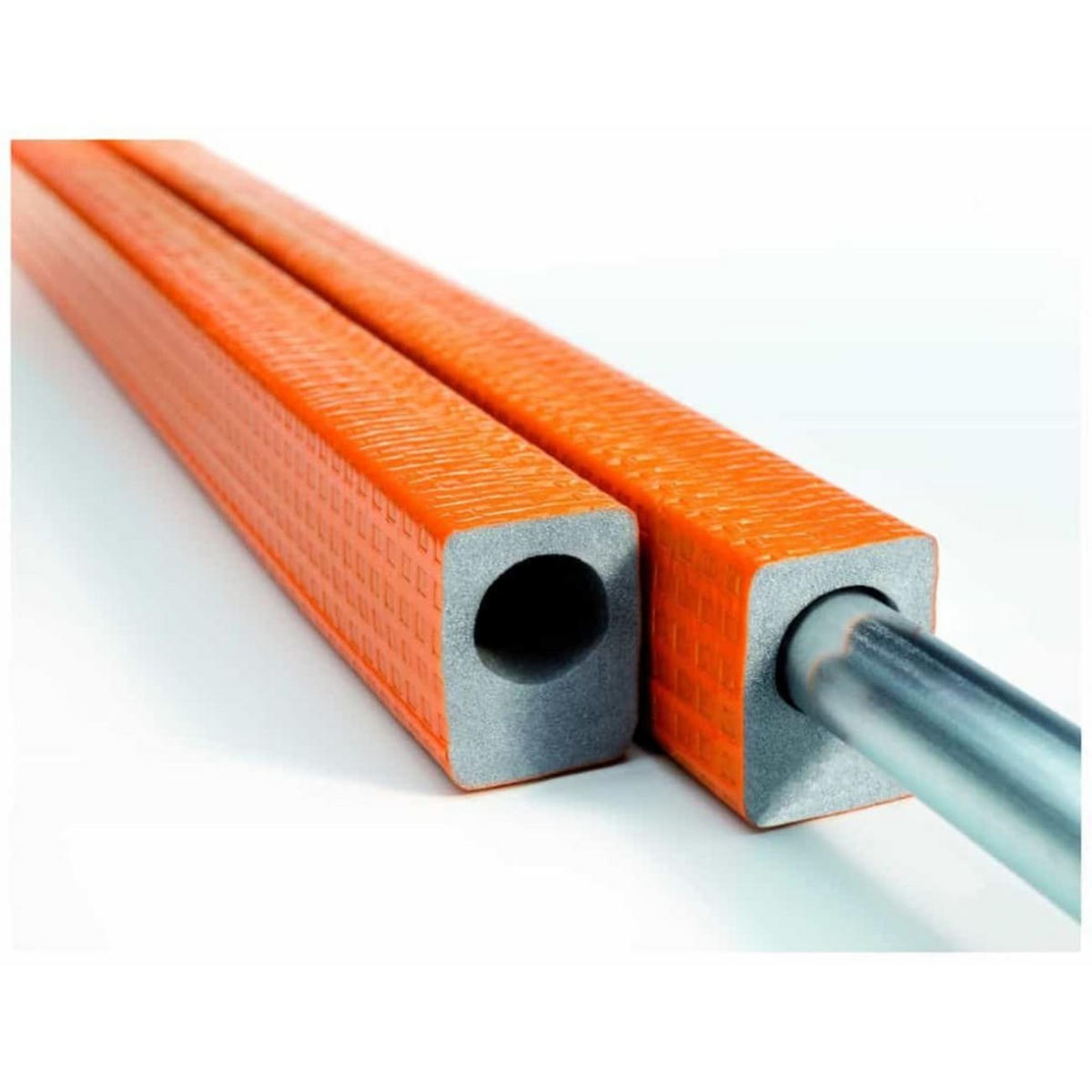 ISOLIERUNG Heizungsrohr 18mm, 9mm Dämmung, 2m - Orange, Kunststoff (1/1/200cm) - BONI-SHOP