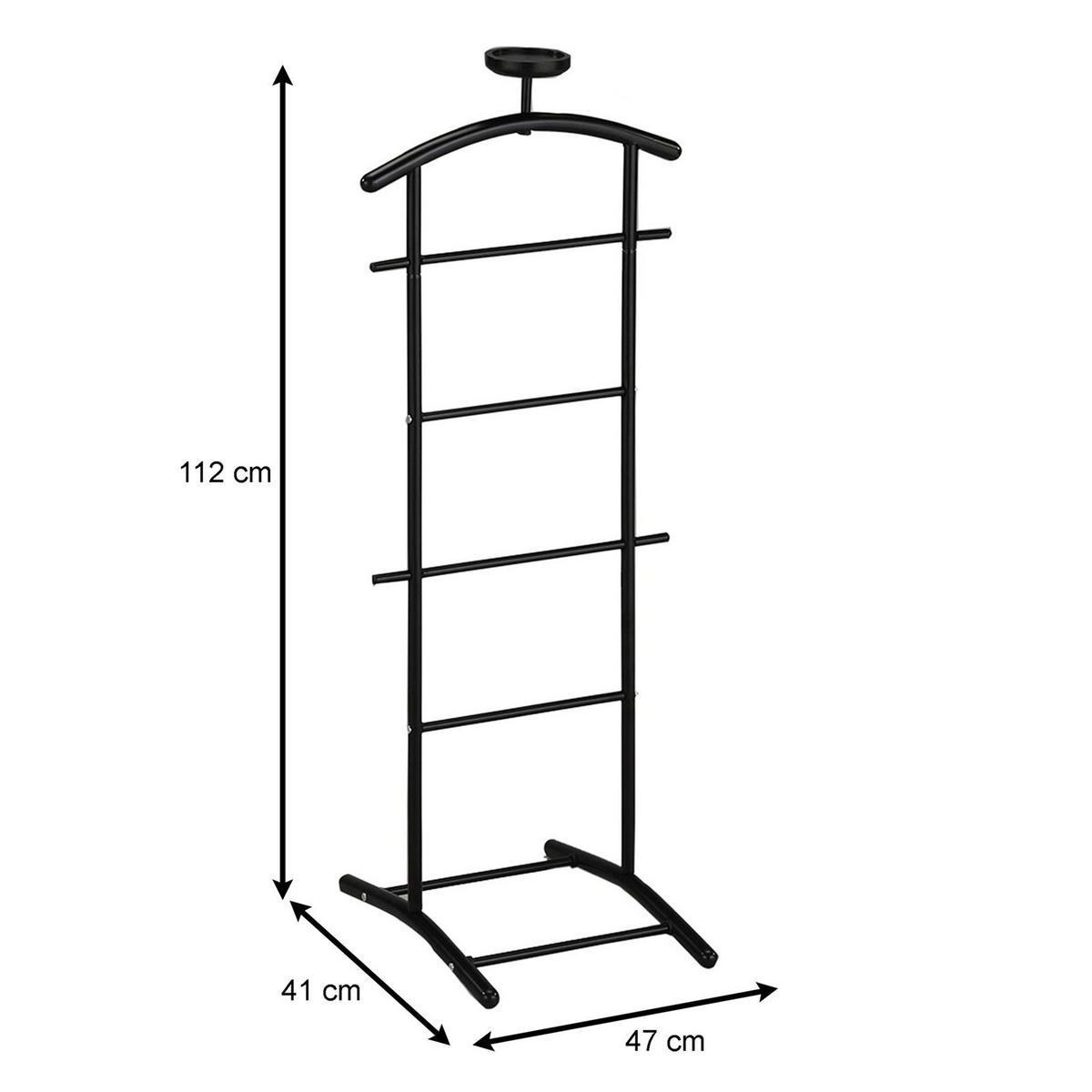 HERRENDIENER ATRIX - Schwarz, Metall (47/112/41cm) - IDIMEX