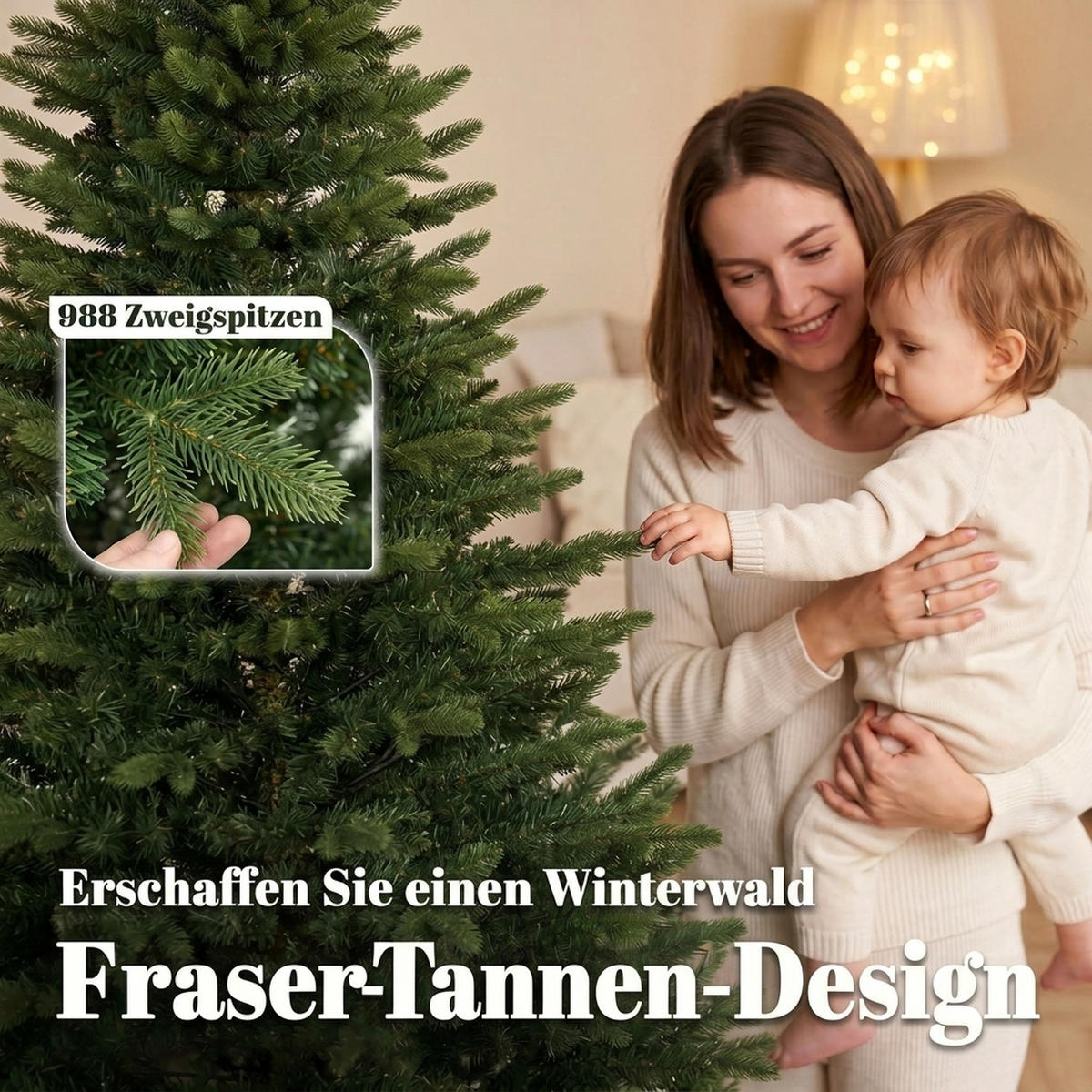 WEIHNACHTSBAUM PE PVC Grün - Grün, Kunststoff (180cm) - HOMCOM