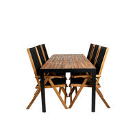 GARTENTISCHGRUPPE Schwarz - Schwarz, Holzwerkstoff - ebuy24